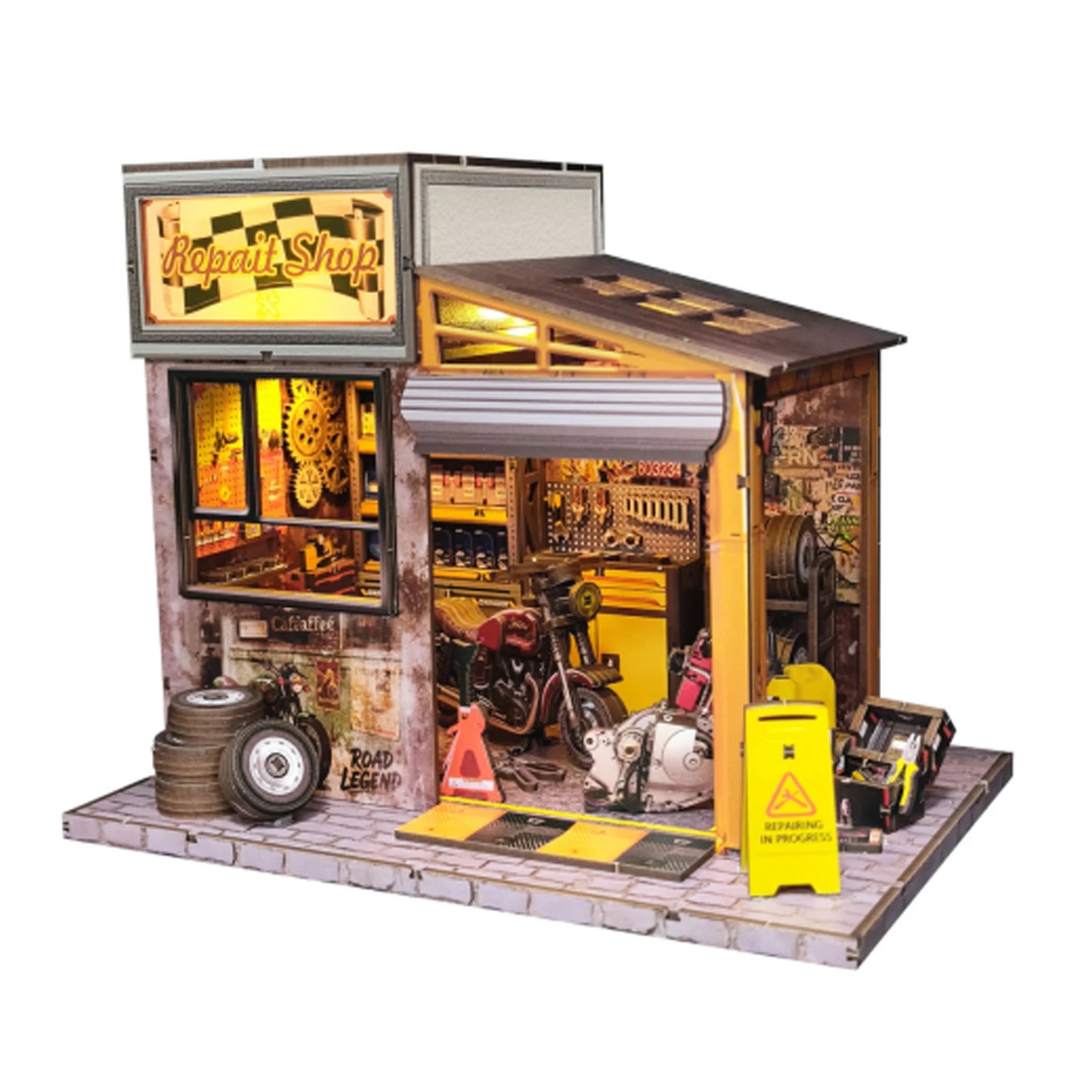 A Garage for Motorcycles - Miniature House Kit