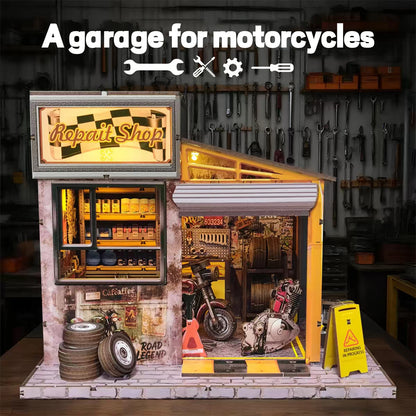 A Garage for  Motorcycles - Miniature House Kit