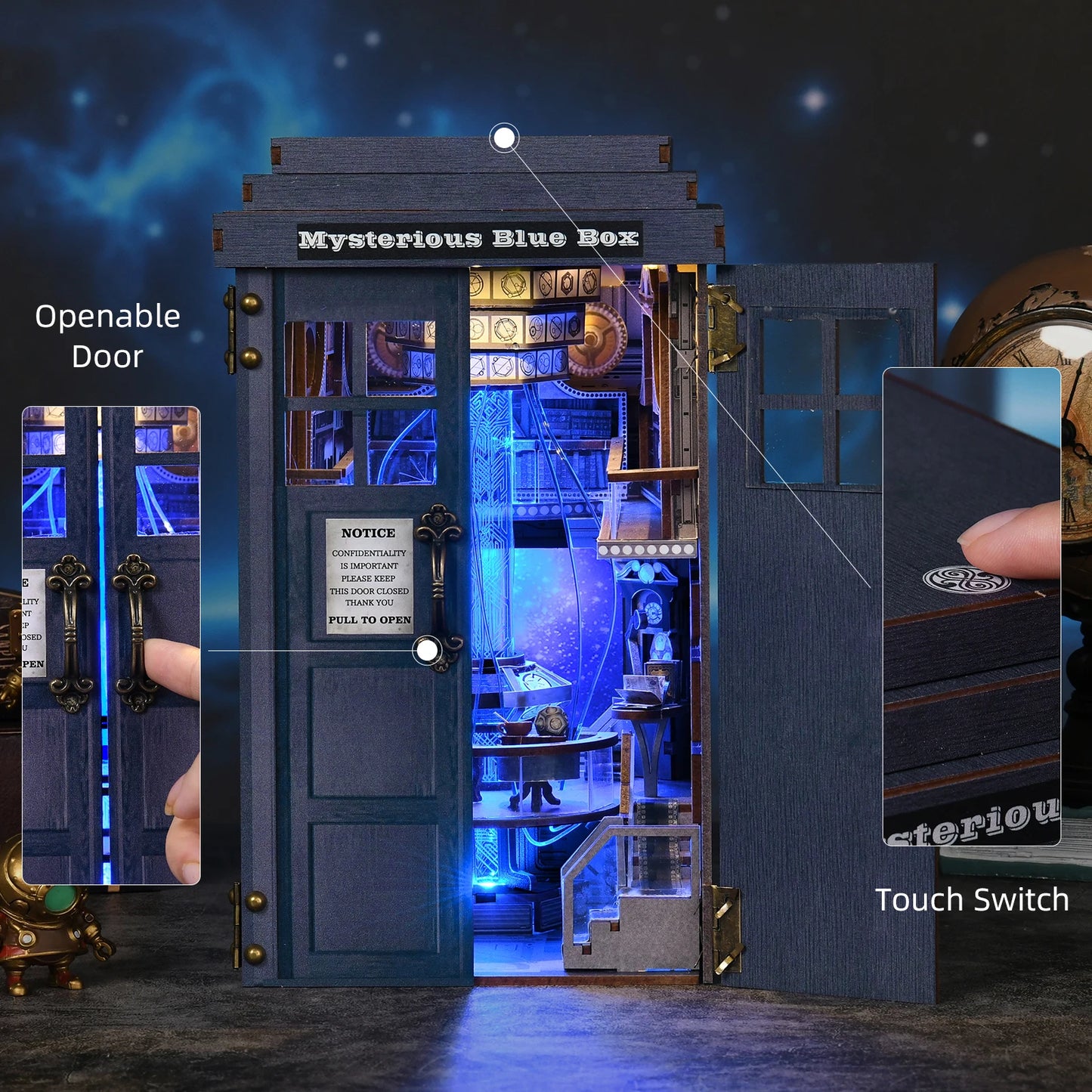 Mysterious Blue Box - Book Nook Kit