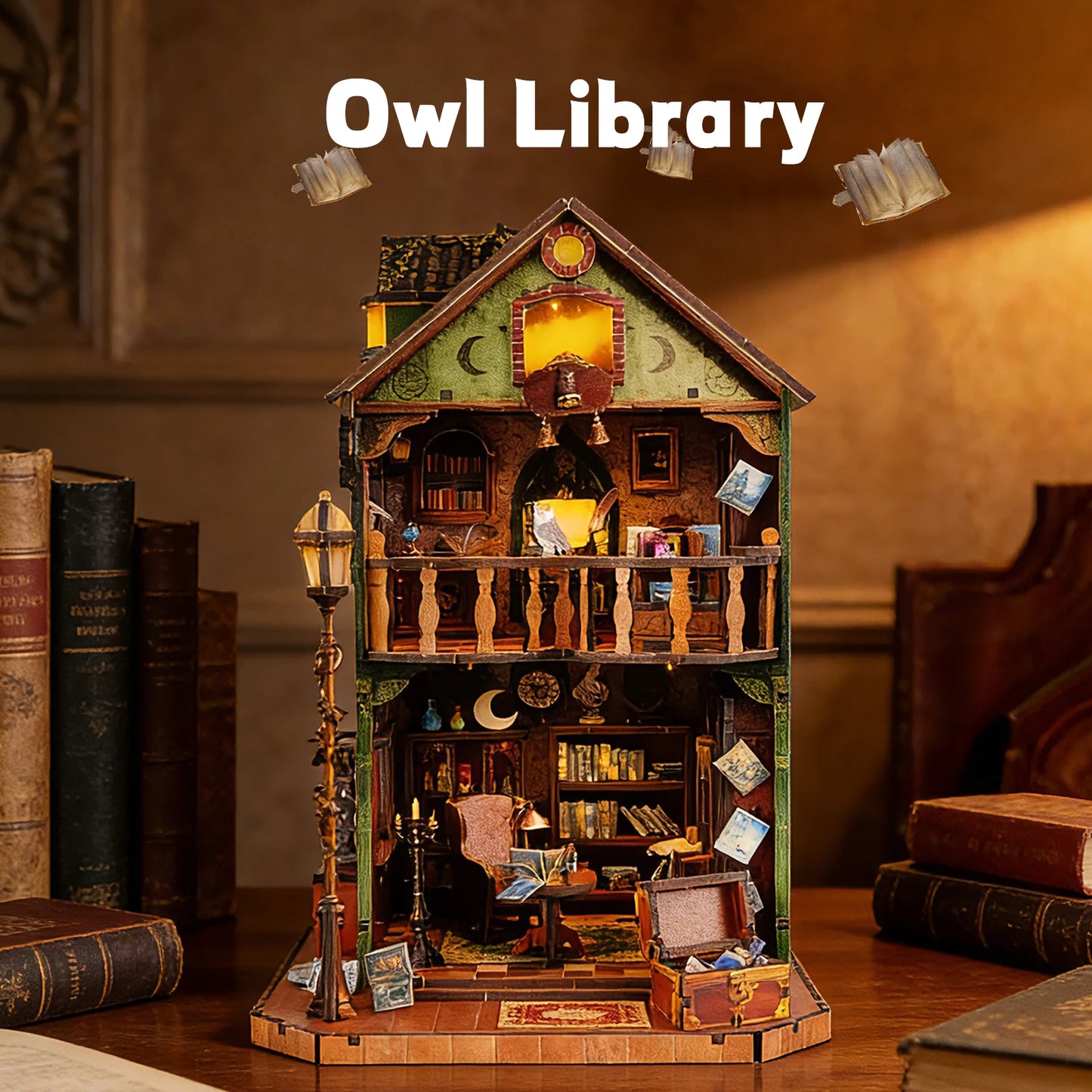 Owl Library - Miniature House Kit