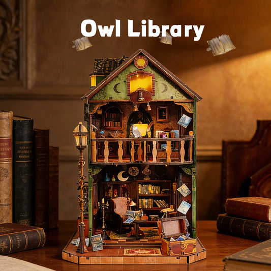 Owl Library - Miniature House Kit