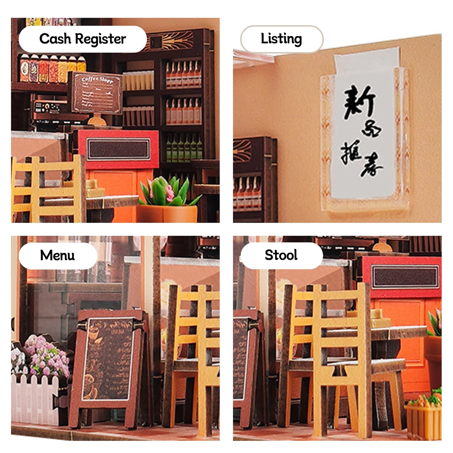 Corner Cafe - Miniature House Kit