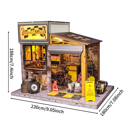 A Garage for  Motorcycles - Miniature House Kit