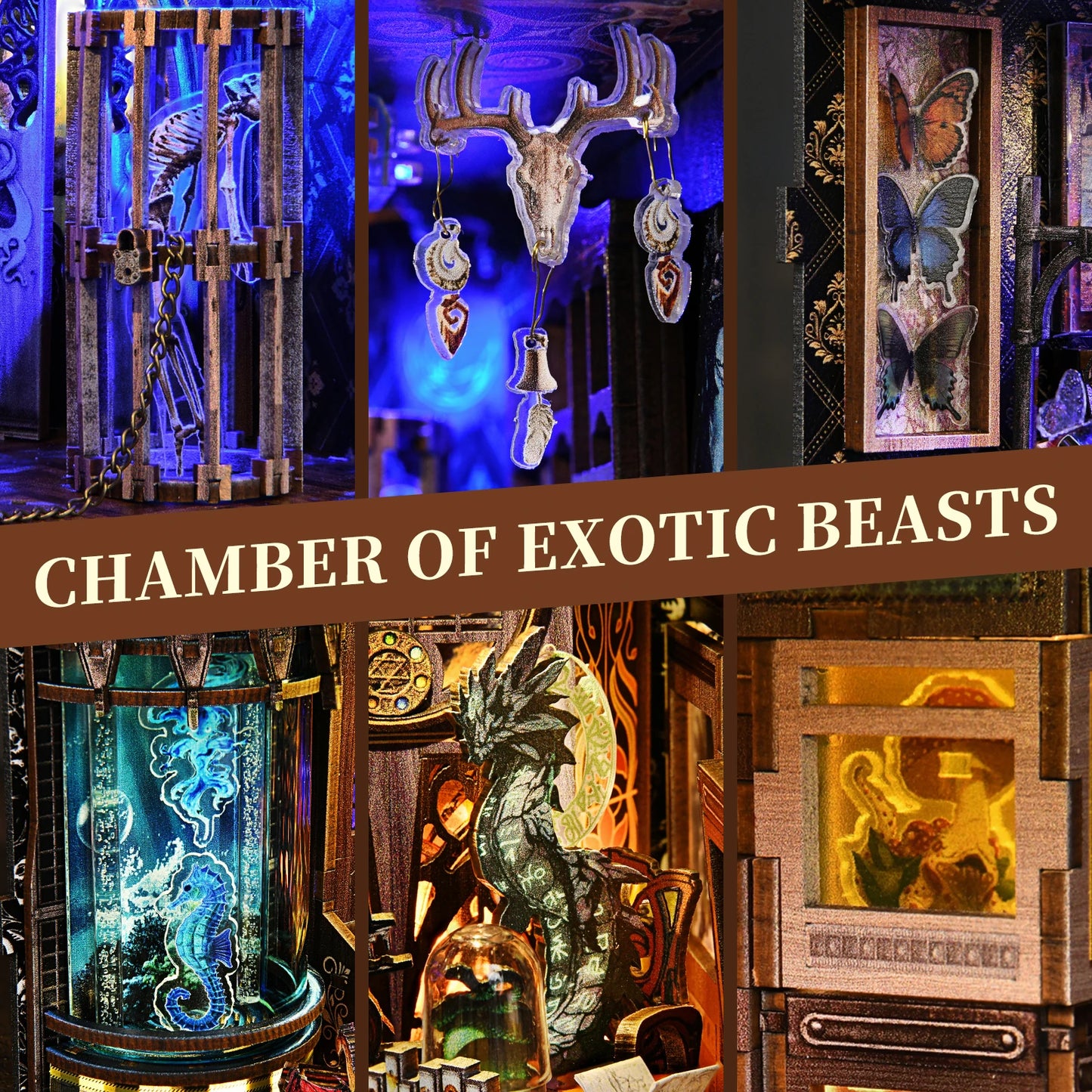 Chamber of Exotic Beasts - Book Nook Kit