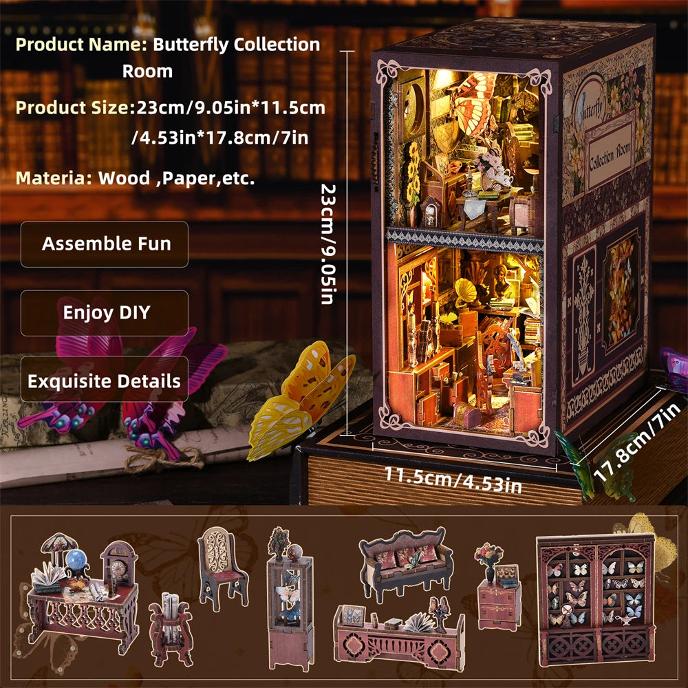 Butterfly Collection Room - Book Nook Kit