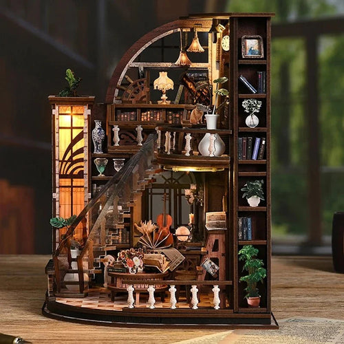 Bacchus Bookstore - DIY Miniature Dollhouse Kit - NookFan