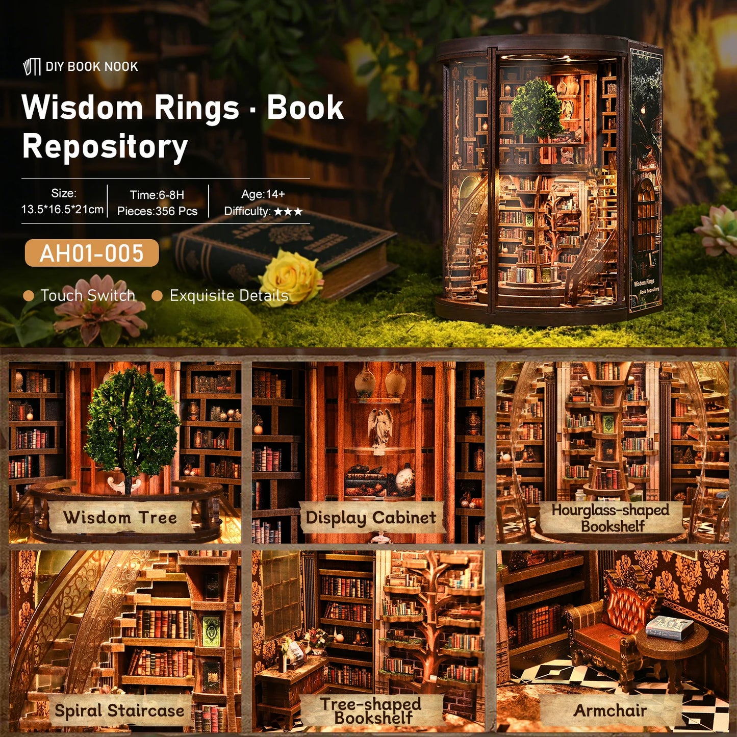 Wisdom Rings Book Repository - Miniature House Kit