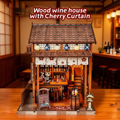Wood Wine House - Mini Book Nook Kit
