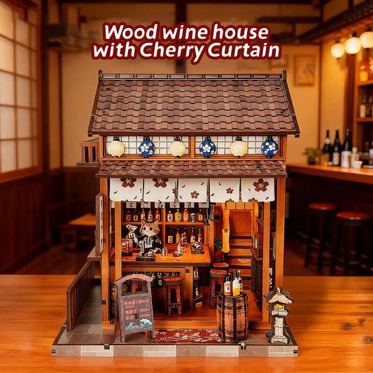 Wood Wine House - Mini Book Nook Kit